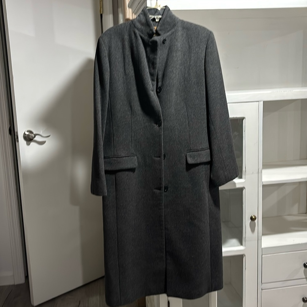 Ralph Lauren Grey Button Trench Coat Size L